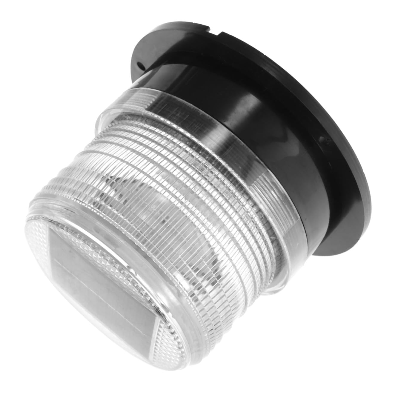 Feu D’avertissement de Toit pour Véhicule, Stroboscope Solaire LED Noir | Abs et Métal, Base Magnétique, Intensité Élevée, pour Véhicule et Camion de Secours
