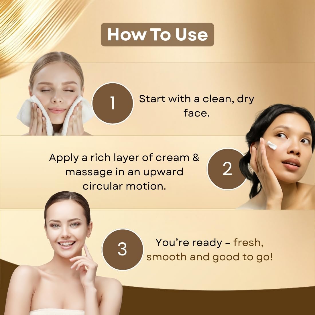 Corlin Fair Glow Gold-Almond Skin Massage Cream 800g | 4 in 1, Anti-Ageing, Anti-Toxin | Face, Hands, Feet, Body & Facial | With Golden Dust | For Men & Women | Multipurpose | Ideal for Daily Use 2