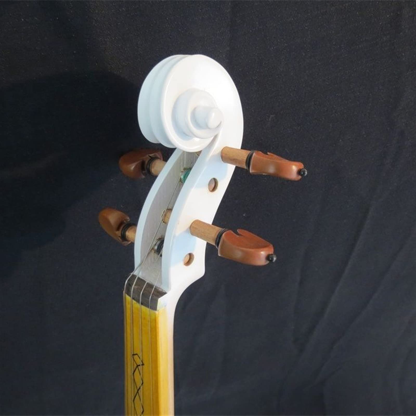Strumento Musicale per Violino Elettrico 4/4 in Legno Massello Bianco A 4 Corde con Parte in Giuggiola E Tastiera in Acero Violini per Studenti