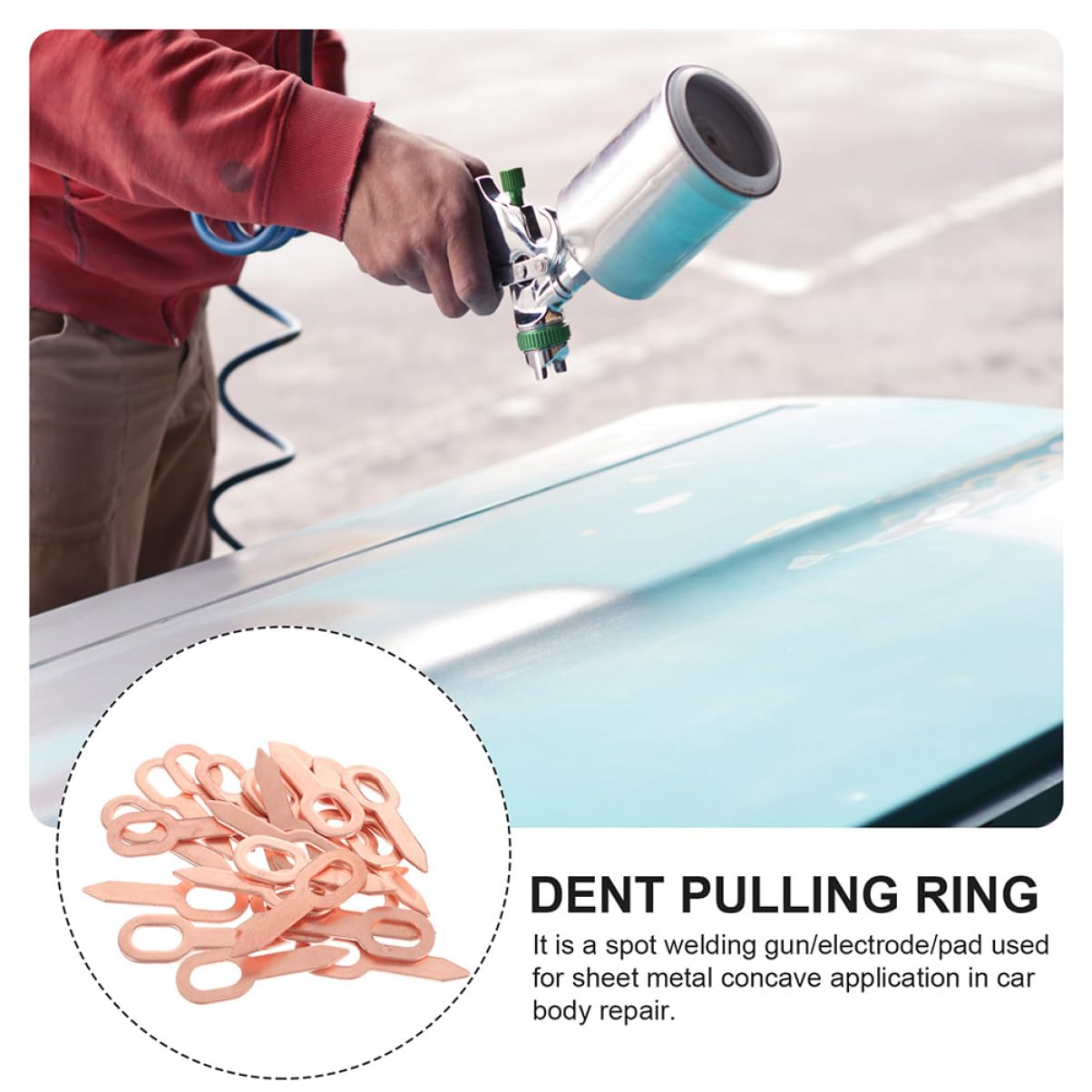 200Pièces Extracteur de Bosses pour Soudeur par Points Rondelles Extraction pour Réparation de Carrosserie Outils de Débosselage Automobile Accessoires de Précision