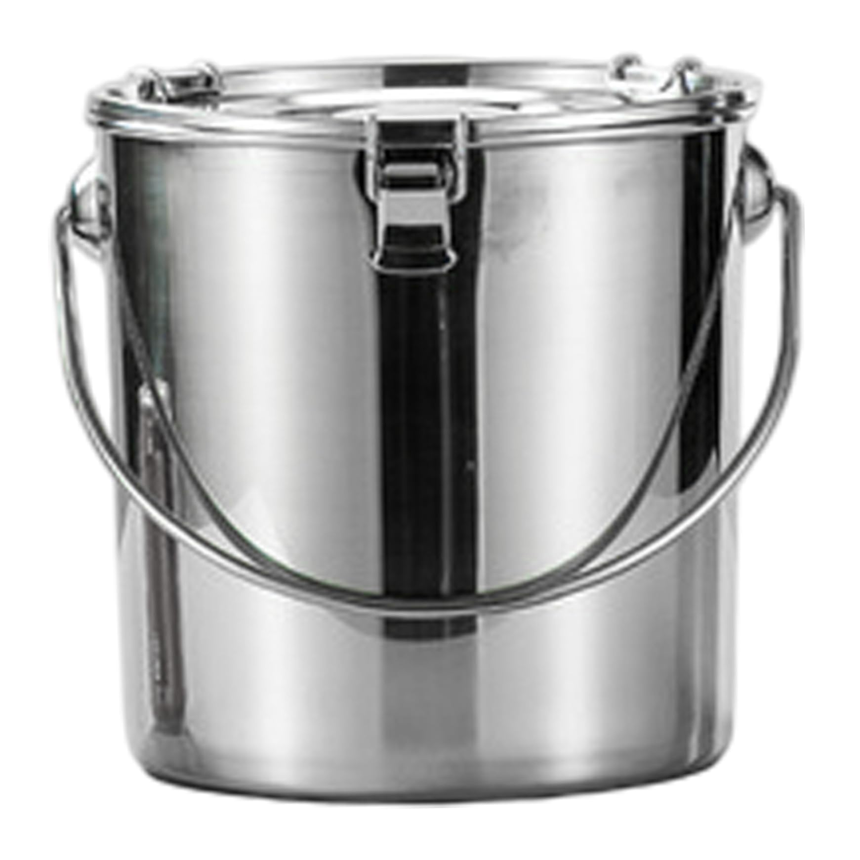 Licsaliwe Stainless Steel Food Storage Containers - 7L Stainless Steel Containers with Lids Locks & Handle, Airtight Multi-Purpose Canister for Grain Cooking Soup