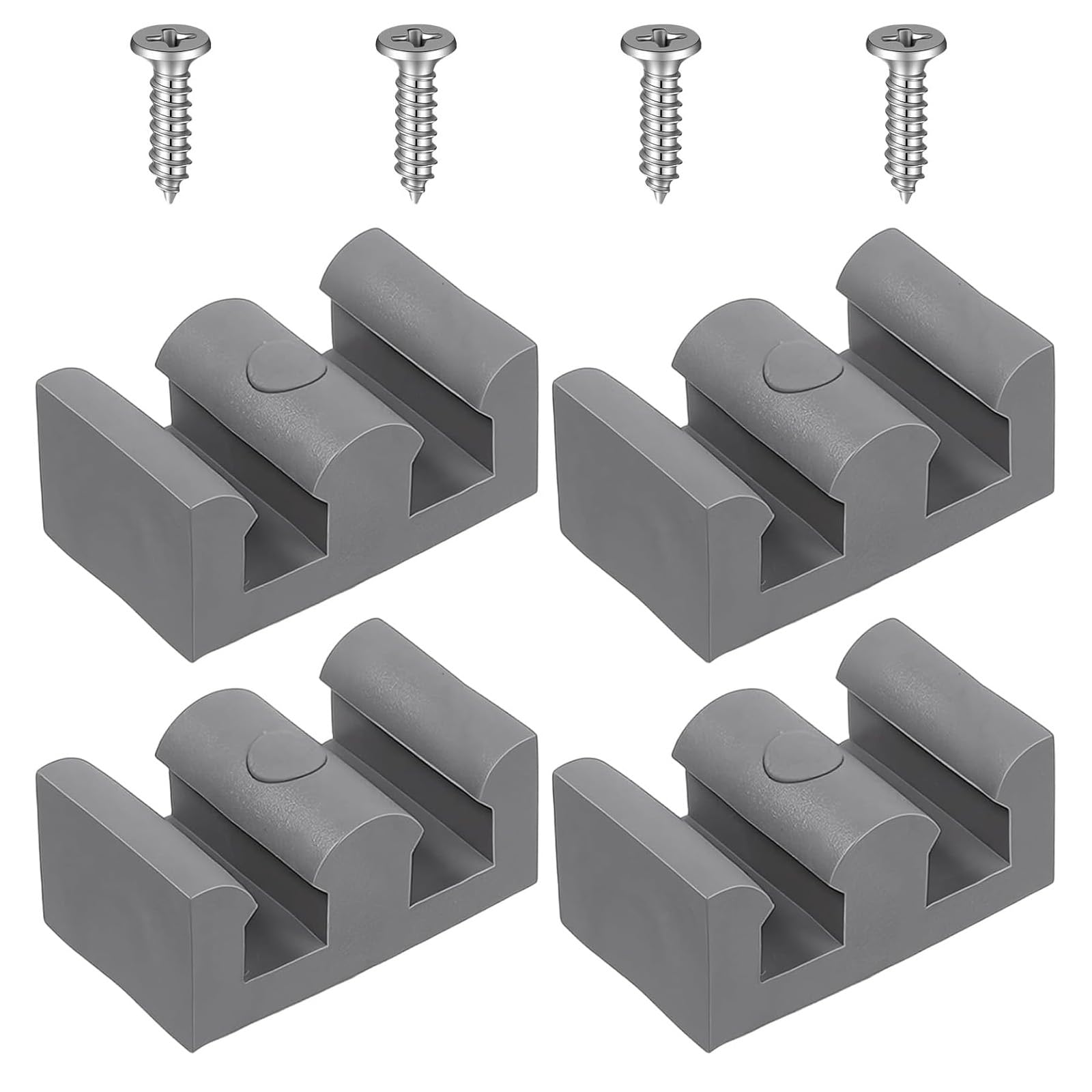Kaeltsyn 8 Pieces Sturdy Silicone Hook for Bathroom Organization Rustproof Designs Protective Nonslip Surfaces with Mounting Hardware