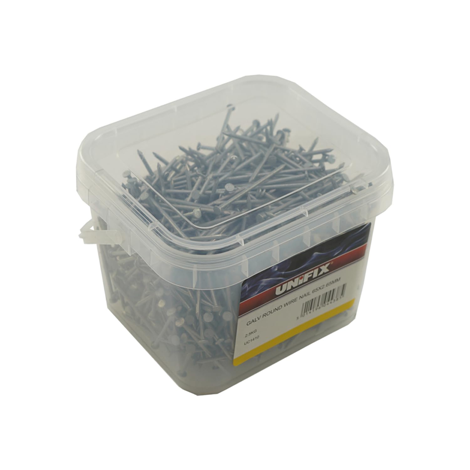 Unifix Galvanised Round Wire Nails 2.5Kg Tubs - 125mm x 5.00 (Box of 4)
