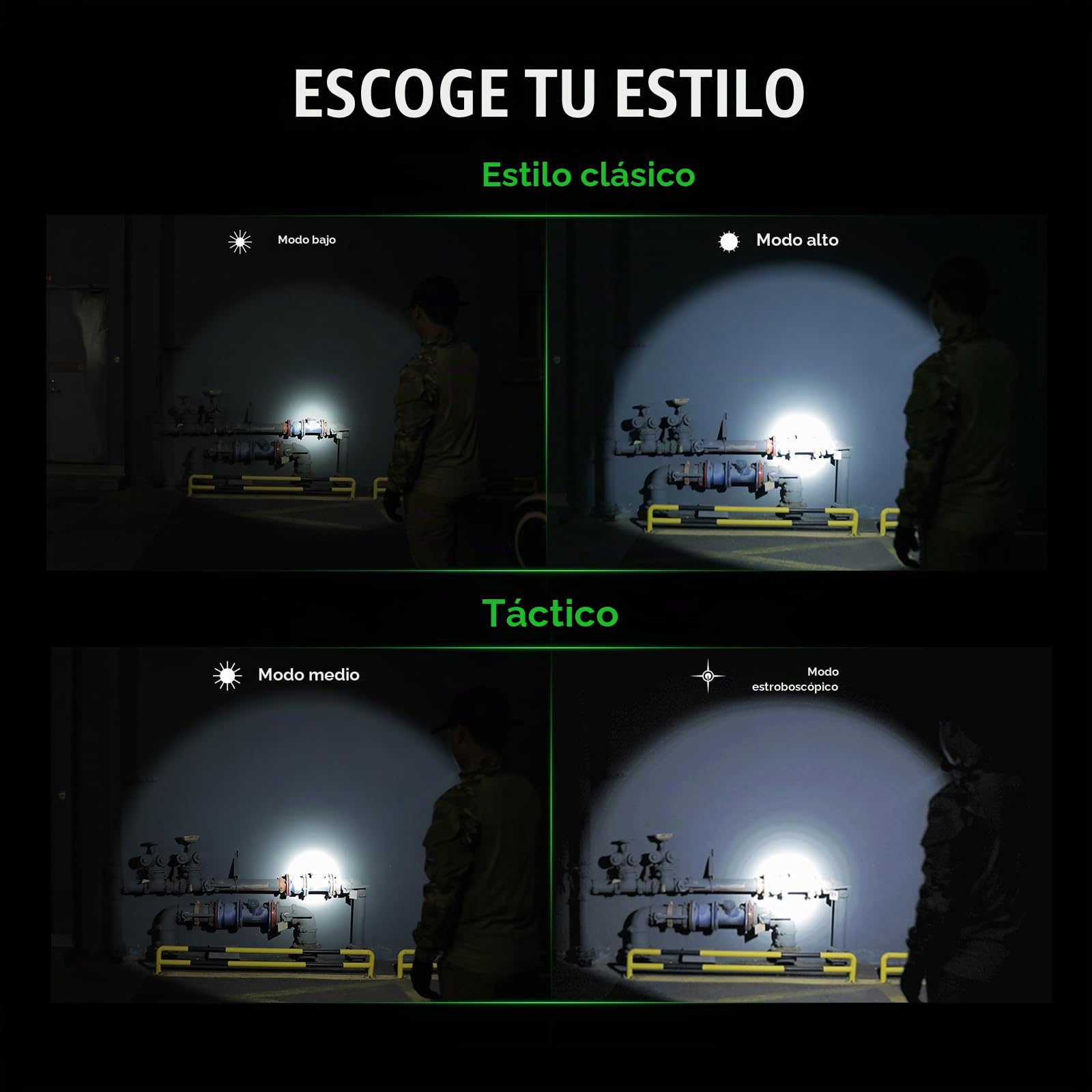 OLIGHT Warrior X 4 Linterna Potente Táctica Recargable 2600 LM 630M | Carga Mediante USB-C, Incluye Funda de Cuero, Resistente al Agua IPX8, Para Actividades al Aire Libre, Campismo y Cacería