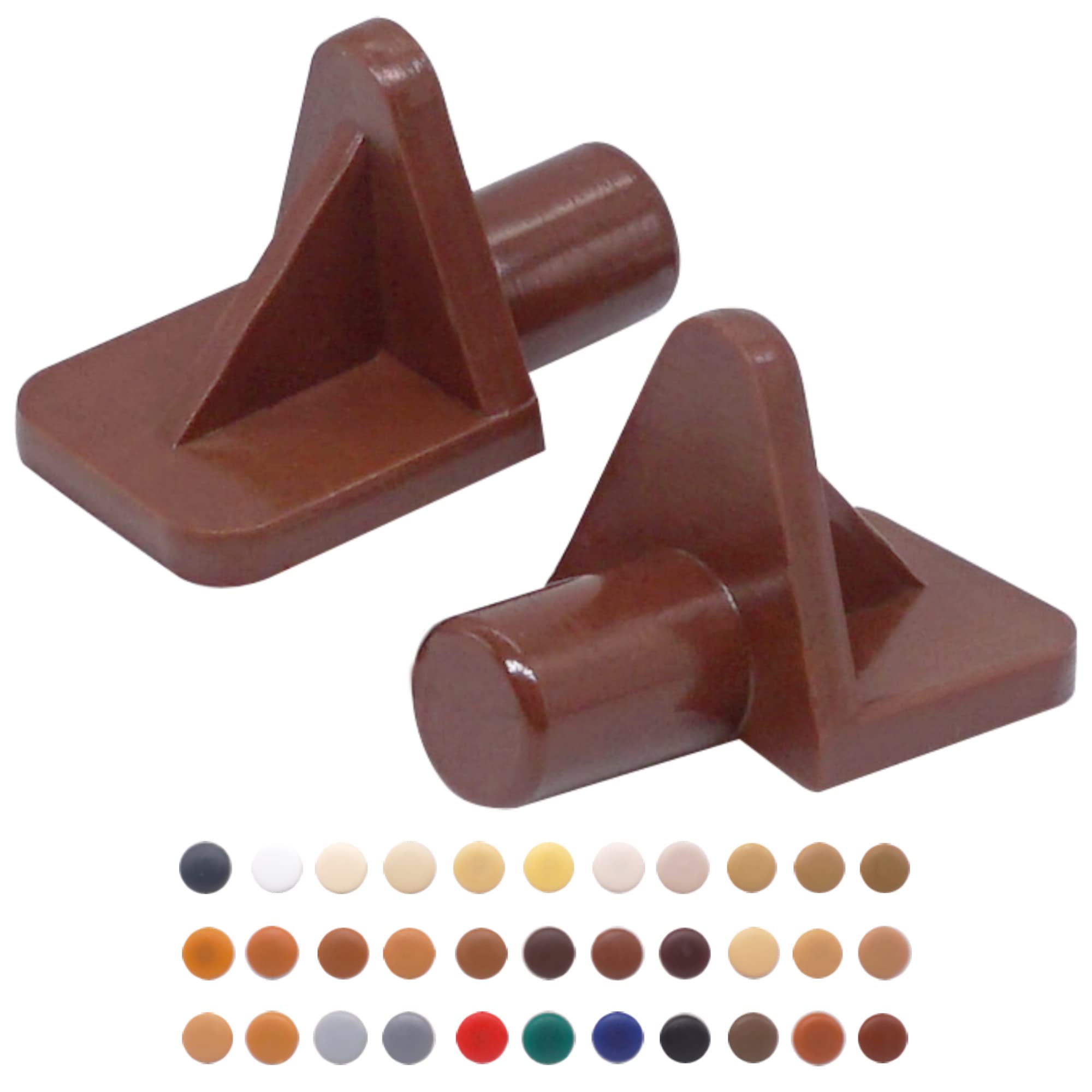 Skir'co Brown (S17) (50 Pcs) Shelf Support Pegs 5 Mm, Plastic Shelf Support Pins, Shelf Brackets (50,
