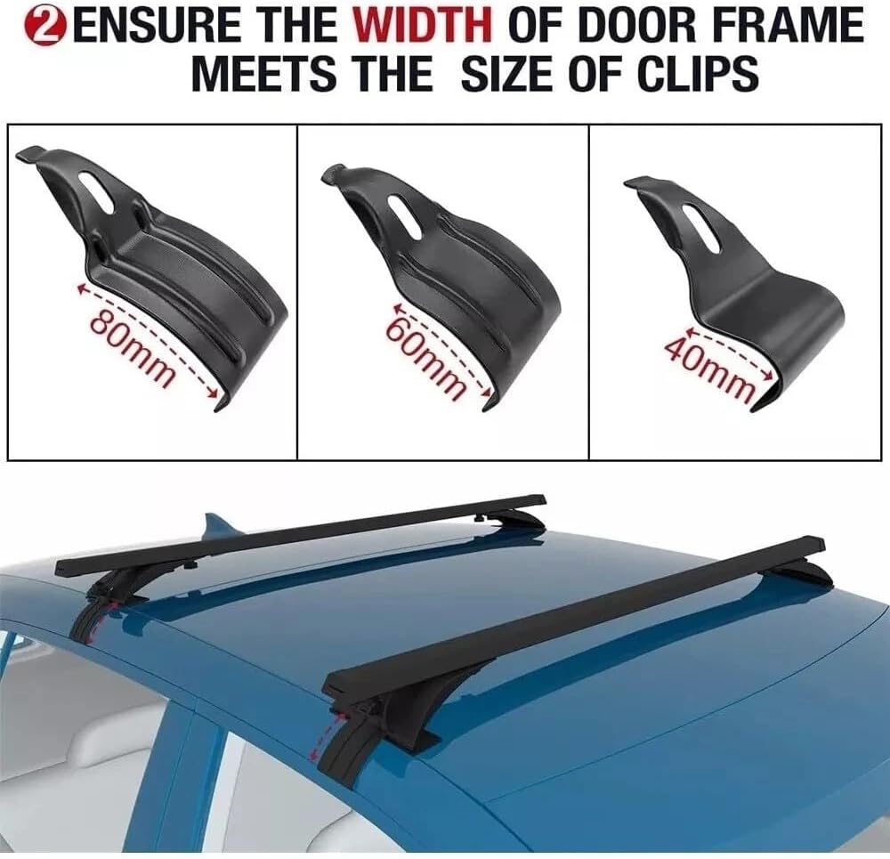 2PC Cross Bars Fit for Mitsubishi Mirage G4 2017-2025 Cargo Carrier No Roof Rack