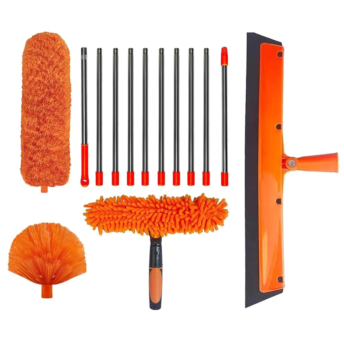 IJSDNVJNDX Glass Wiper Window Cleaning Brush Ceiling Duster Telescopic Microfiber Dust Cleaning Brush Ceiling Window Cleaning Tool