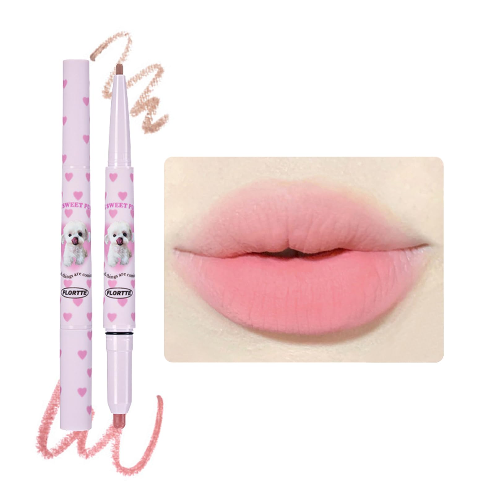 Amazon | Flortte リップライナー マット ティント 2in1リップペンシル