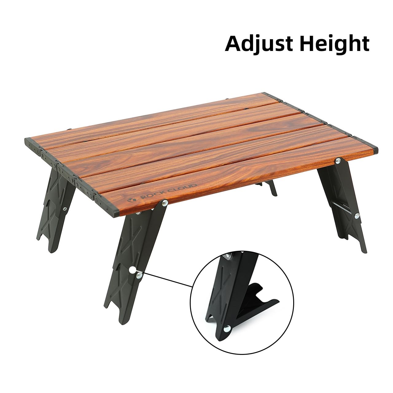 ROCK CLOUD Table de plage pliante ultralégère réglable en hauteur en aluminium avec sac de transport pour pique-nique, pêche, barbecue, randonnée, pêche