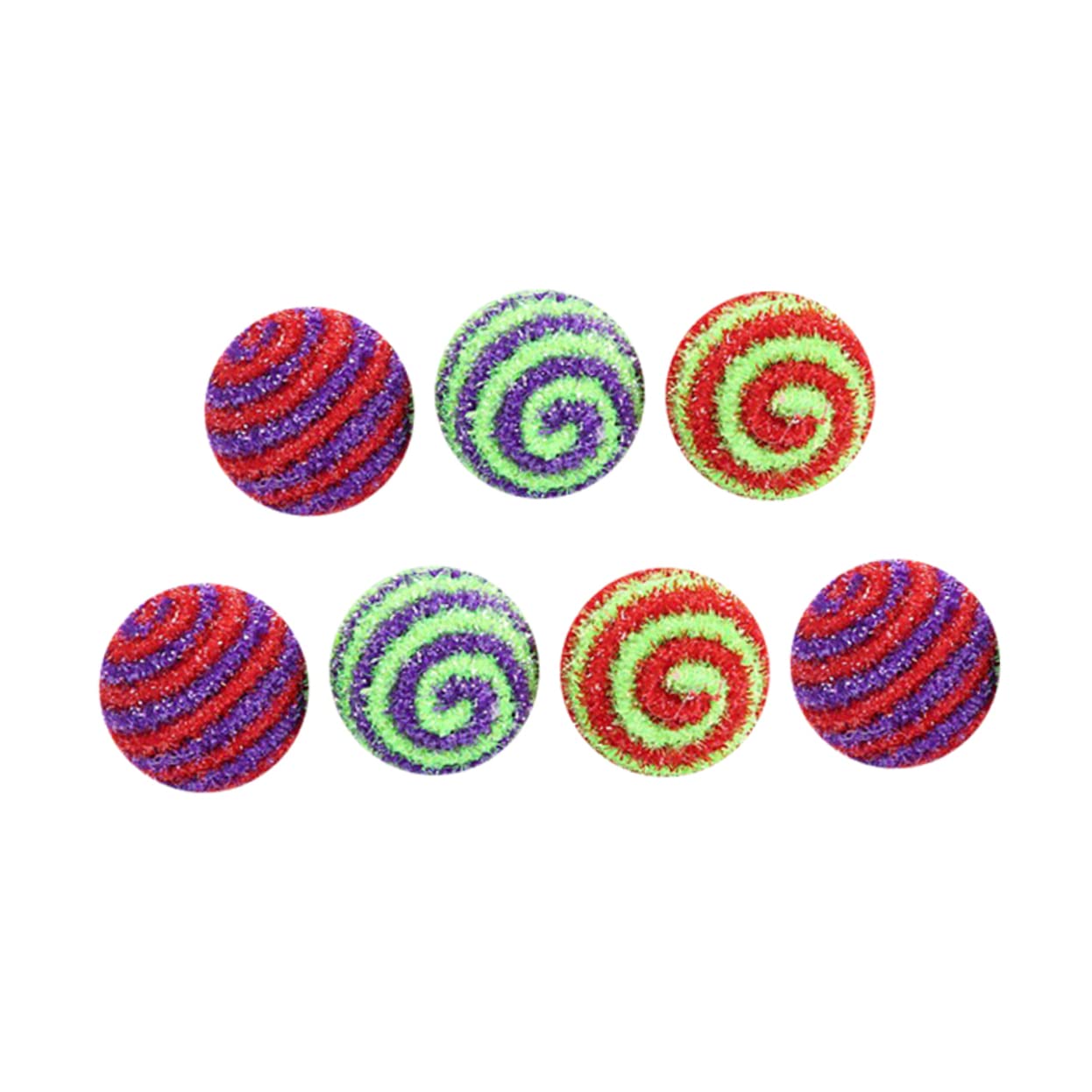 Toddmomy 30piezas Juguetes Interactivos para Gatos De Bolas De Lentejuelas De Lana para Estimulación y Diversión Suministros para Mascotas Color Aleatorio