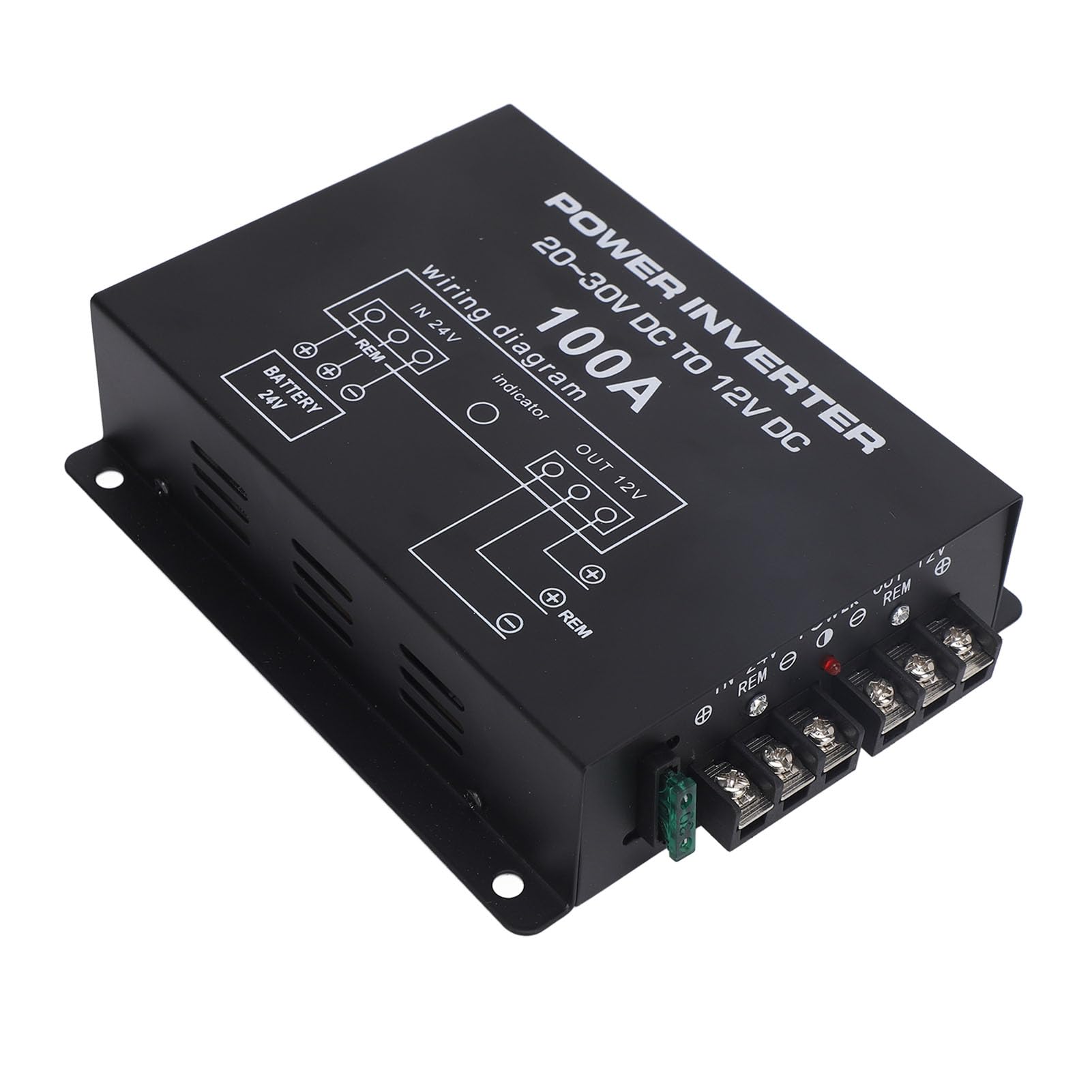 Convertisseur abaisseur de tension 24 V vers 12 V avec contrôle de température pour voitures, camions, camping-cars, SUV, bus, alimentation (100 A)