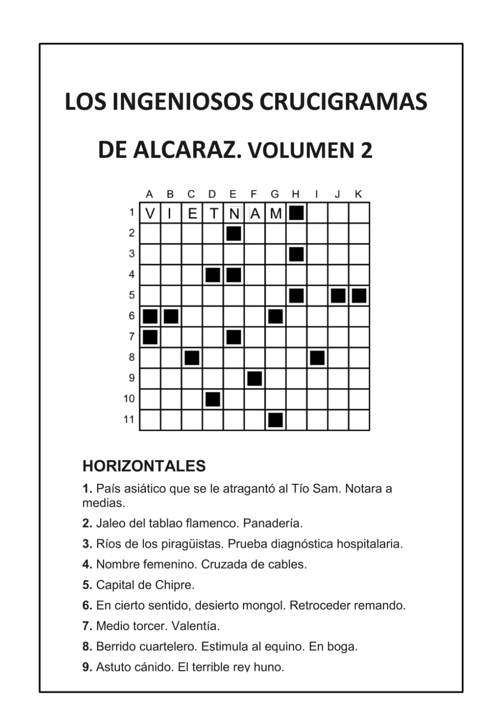 LOS INGENIOSOS CRUCIGRAMAS DE ALCARAZ. VOLUMEN 2