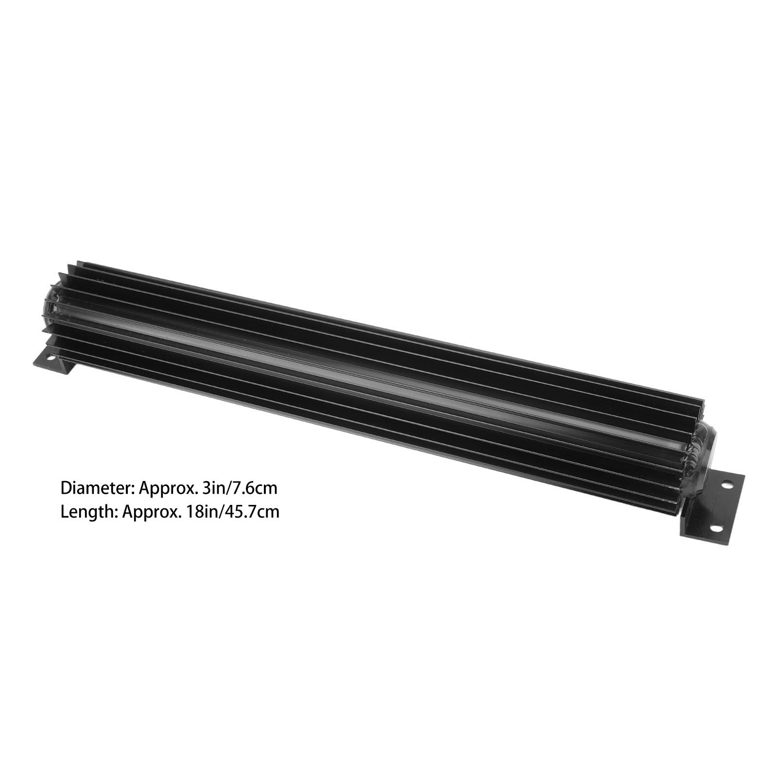 AMONIDA Radiatore Dell'olio per Trasmissione a Doppio Passaggio in Alluminio da 18 Pollici Raffreddamento Rapido per Camion Auto Universale (BLACK)