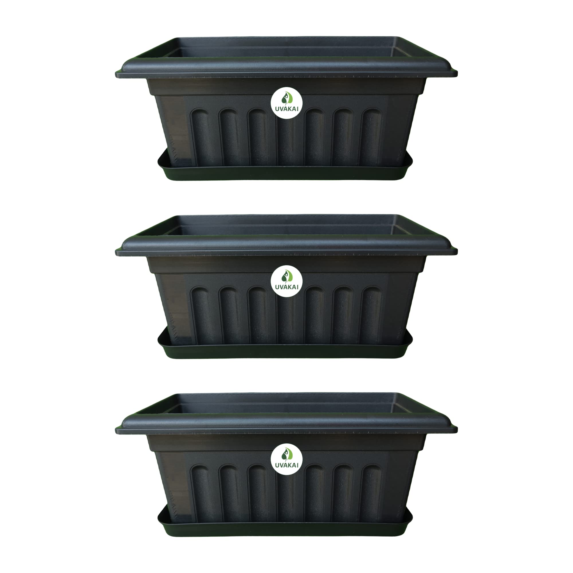 See full amazon price history chart for UVAKAI 16 inches Big Plastic Rectangle Pots for Plants with Tray | Rectangular Pots for Plants with Tray | Flower Pots for Garden | Pack of 3 (16 INCHES) UVAKAI 16 inches Big Plastic Rectangle Pots for Plants with Tray | Rectangular Pots for Plants with Tray | Flower Pots for Garden | Pack of 3 (16 INCHES) (B0BXWWNZ64) Amazon Price History, Amazon Price Tracker