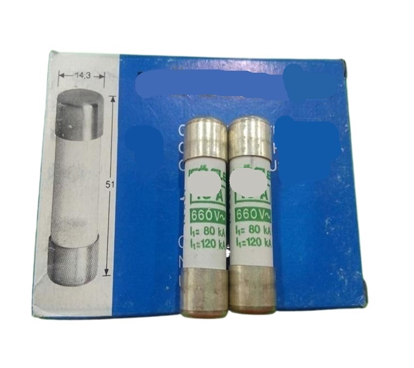 PJKTBEYI 1 Pcs Fuse 14X51MM Ceramic 16A 660V
