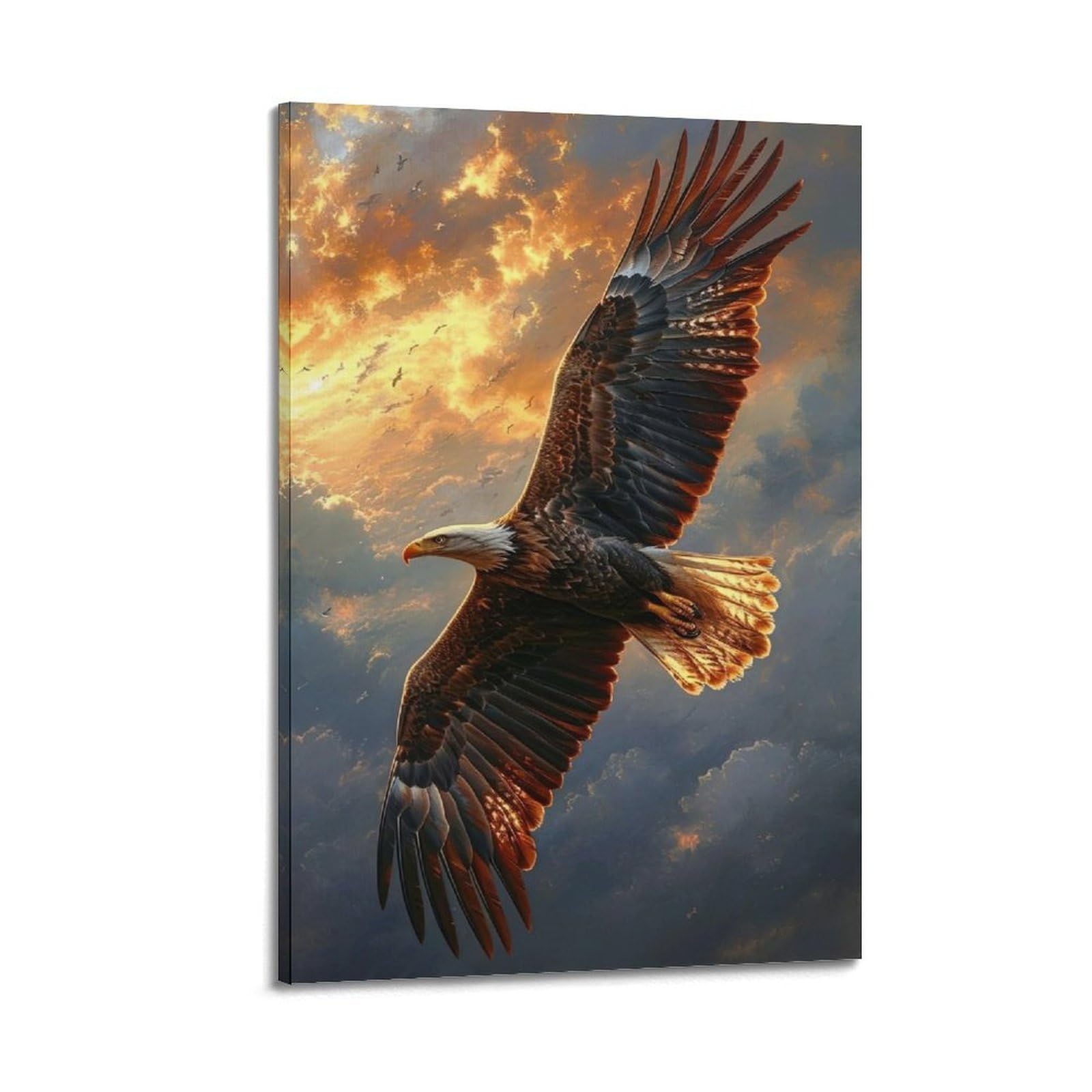 WZKTCL Animal Artwork Poster Eagles Soaring in The Sky Poster Decorative Painting Canvas Wall Posters And Art Picture Print Modern Family Bedroom Decor Posters 24x36inch(60x90cm)