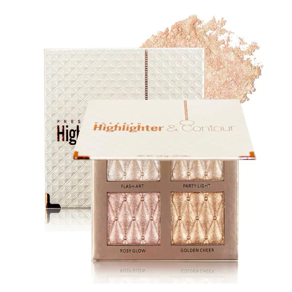 UOCK 4-color highlighter makeup palette shimmer bronze - makeup palettes | Mubboo