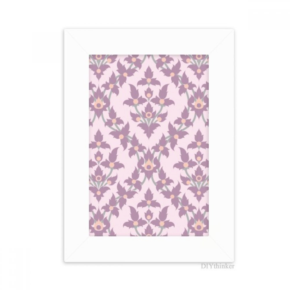 Cadre photo lilas multicolore 5X7 pouces avec peinture d'art fleurs de bureau