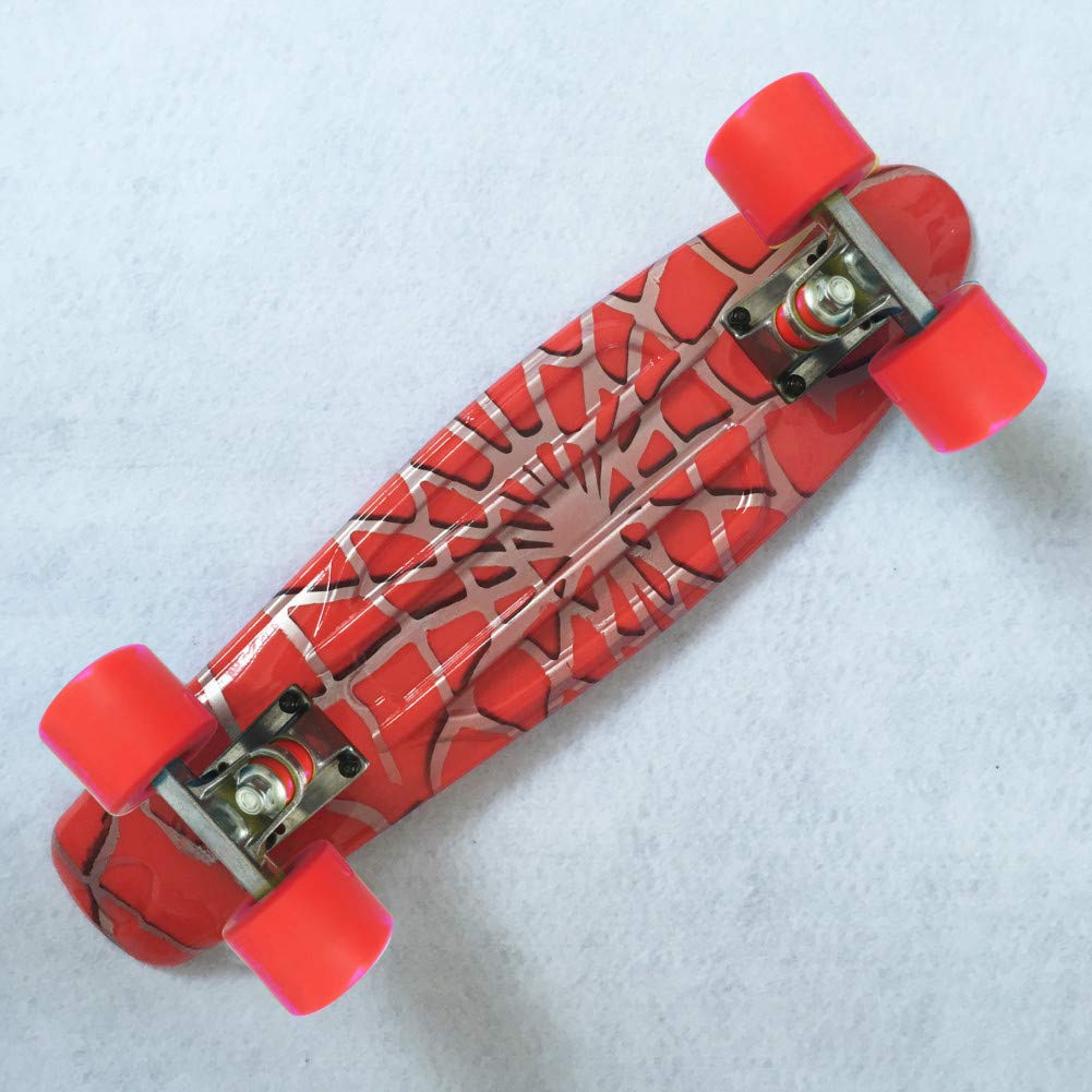 22" x 6" Mini Cruiser Skateboard for Girls Kids Boys Youth Beginners,Retro Plastic Skateboard
