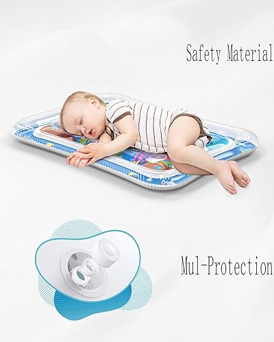 Miniatura 7 de BBear Tapete de agua para bebé, inflable para actividades acuáticas, regalo para niños y niñas de 3 a 12 meses