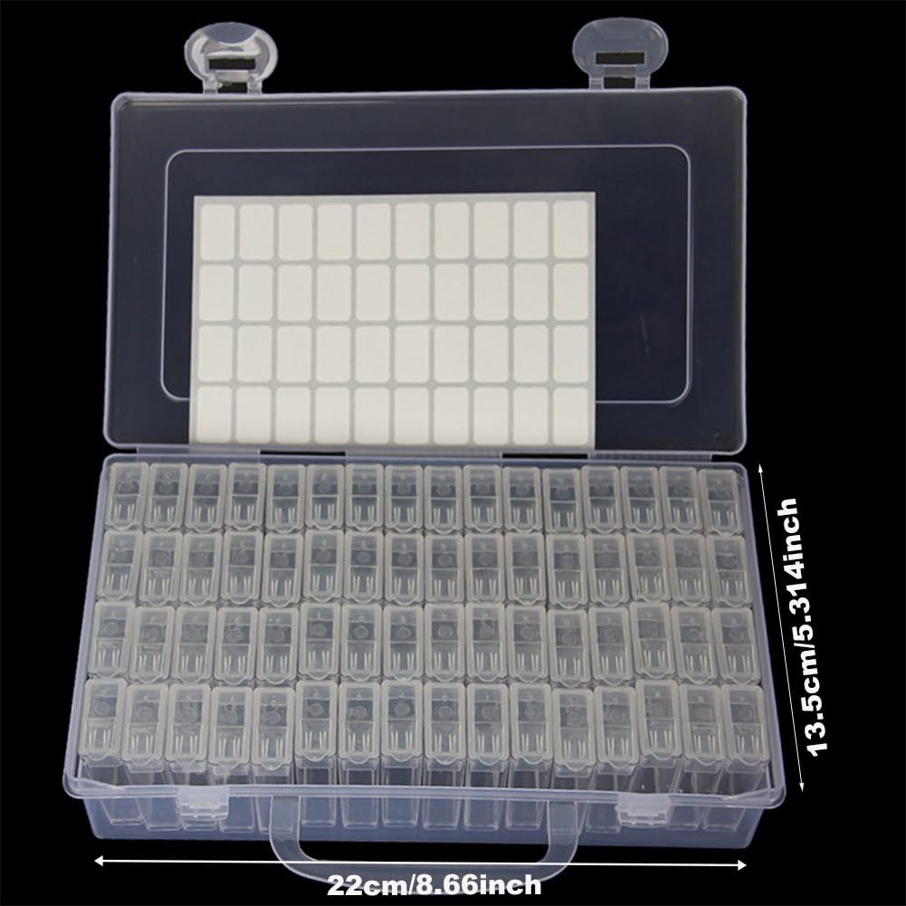 Organisateur Graines 64 Emplacements Avec Étiquettes & Pinces - Boîte Stockage Plastique Transparent