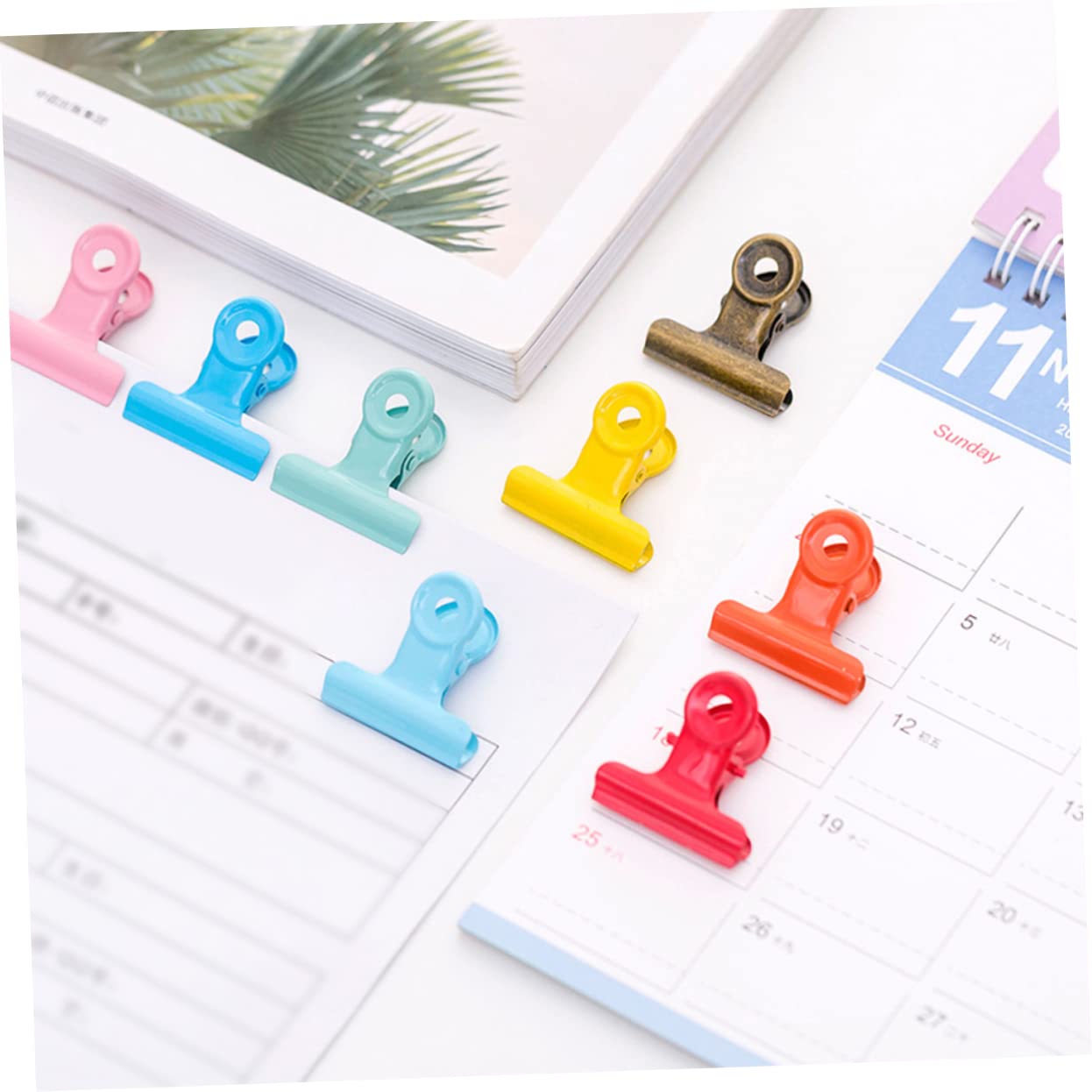 NUOBESTY 120pezzi Clip Metalliche Per Documenti Clip Scrivania Per e Scuola Colori Organizzazione Prezzi