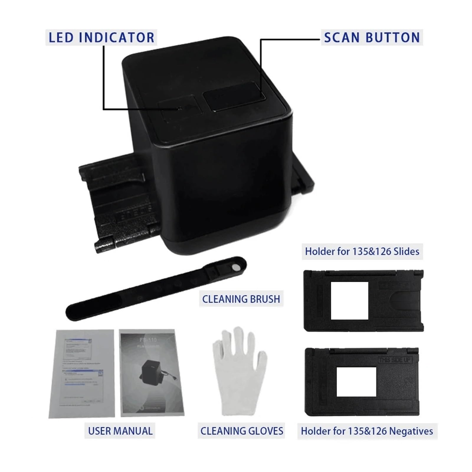 Scanner de Diapositives, scanners de Films négatifs 35 mm, convertisseur de Diapositives et de Films 135 mm, convertisseur de Films 17,9 MP vers numérique, scanners Photo