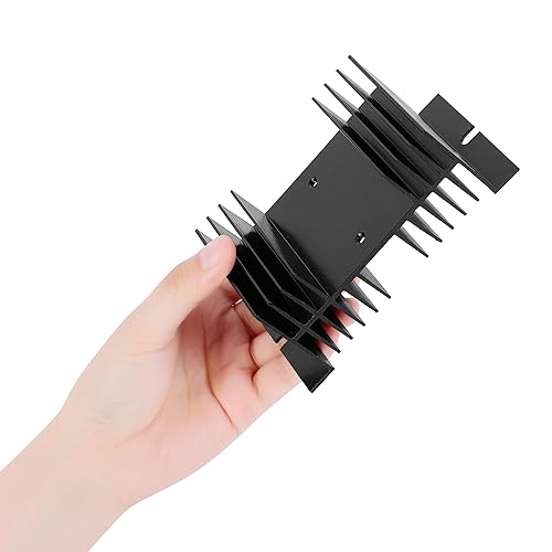 Miniatura 6 de uxcell Disipador de calor de aluminio negro 4.9 "x 2.8" x 2"12.5 x 7 x 5 cm Aletas de enfriamiento disipador de calor disipador de calor para relé