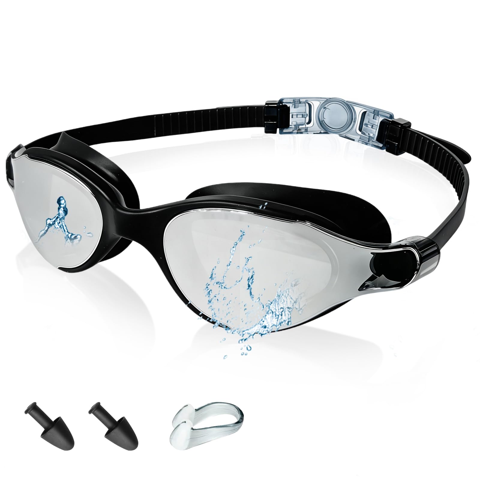 Rwuptg Swimming Goggles Adult Mens Boys Swimming Goggles Kids 6-14 Swim Goggle Kids with UV Protection, Clear Vision, No Leaking & Adjustable Silicone Strap