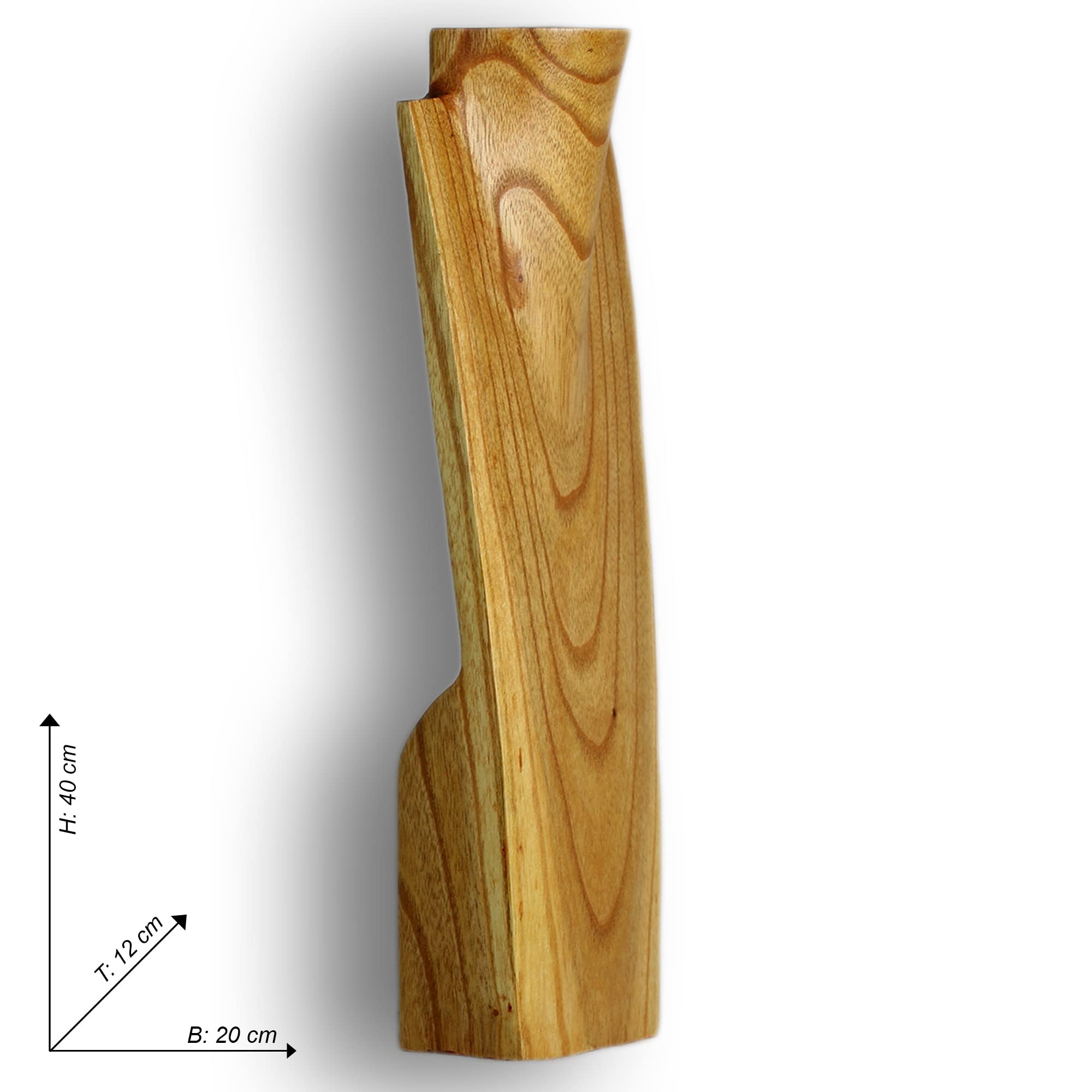 ART-CRAFT Schmuckständer Kettendisplay Schmuckbüste aus Holz Natur 2er Set 30 und 40cm