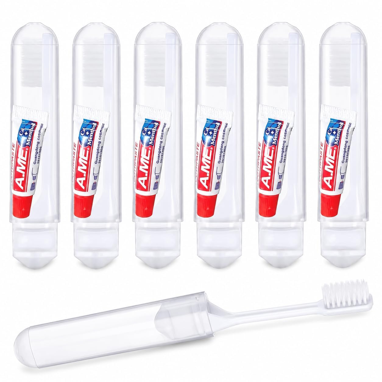 Braces Toothbrush Set of 6, Foldable Travel Toothbrush with Mini Toothpaste, Soft Bristle Toothbrush for Adults-image-31