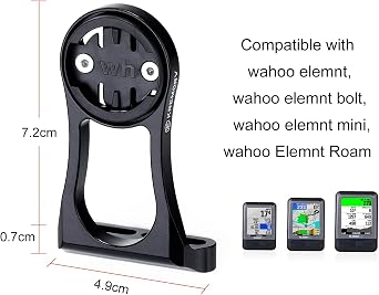 Bike Mount Aluminum Out Front Combo Mount for Wahoo | Out Front Bike Computer Combo Mount for Wahoo Elemnt, Bolt, Mini, Roam