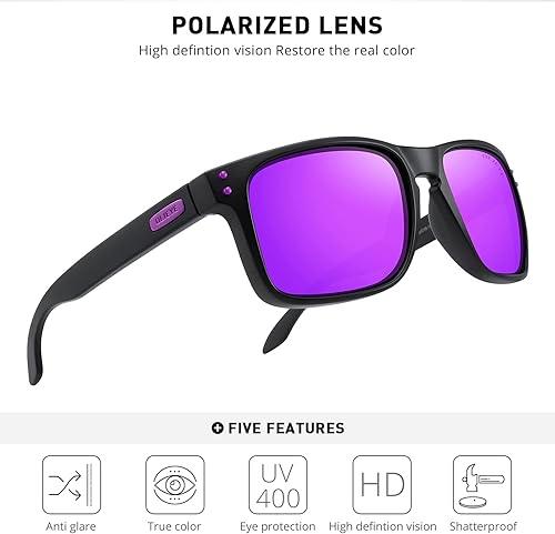 Miniatura 5 de Gafas de sol polarizadas deportivas para hombre, gafas de sol de marco flexible para pesca deportiva masculina