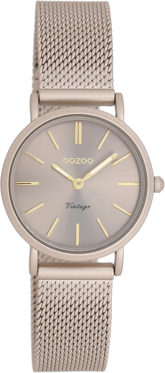 Oozoo Orologio vintage da donna – Orologio da polso da donna con cinturino in rete 14 mm – analogico da donna rotondo