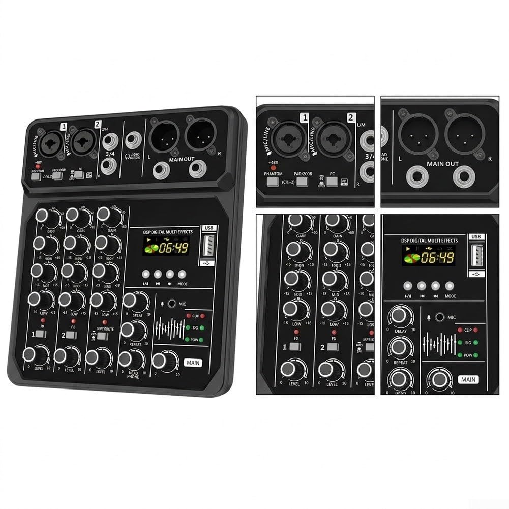 ABS Mischpult Tragbar 26x21cm für Bühne und Event
