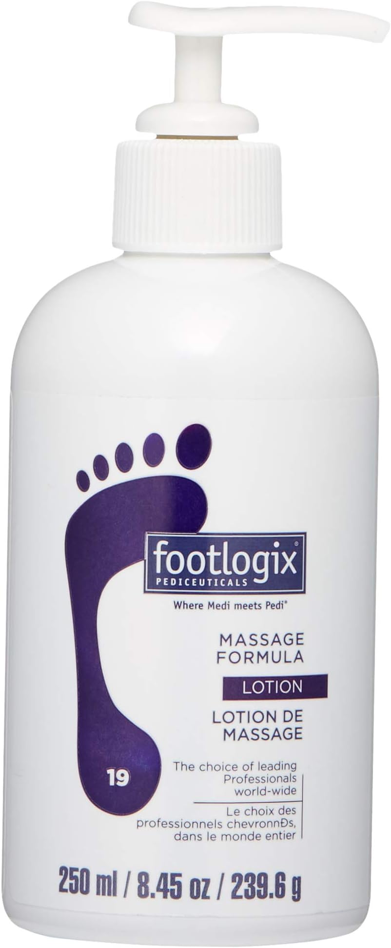 Massage Formula Foot & Leg Lotion 8.45 oz | Urea Moisturizing Lotion with Sunflower Seed Oil & Dermal Infusion Technology | Non-Greasy, Hypoallergenic Formula for Feet & Legs