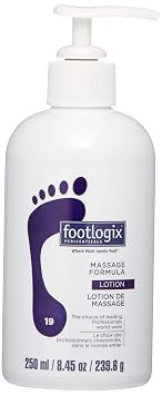 Footlogix Massage Formula Foot & Leg Lotion 8.45 oz | Urea Moisturizing Lotion with Sunflower Seed Oil & Dermal Infusion Technology | Non-Greasy, Hypoallergenic Formula for Feet & Legs