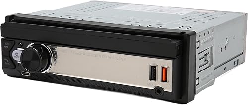 Reproductor MP5 del coche HD de 7 pulgadas, pantalla retráctil, 5.1, enlace de espejo, llamadas de manos, cámara de respaldo 12LED