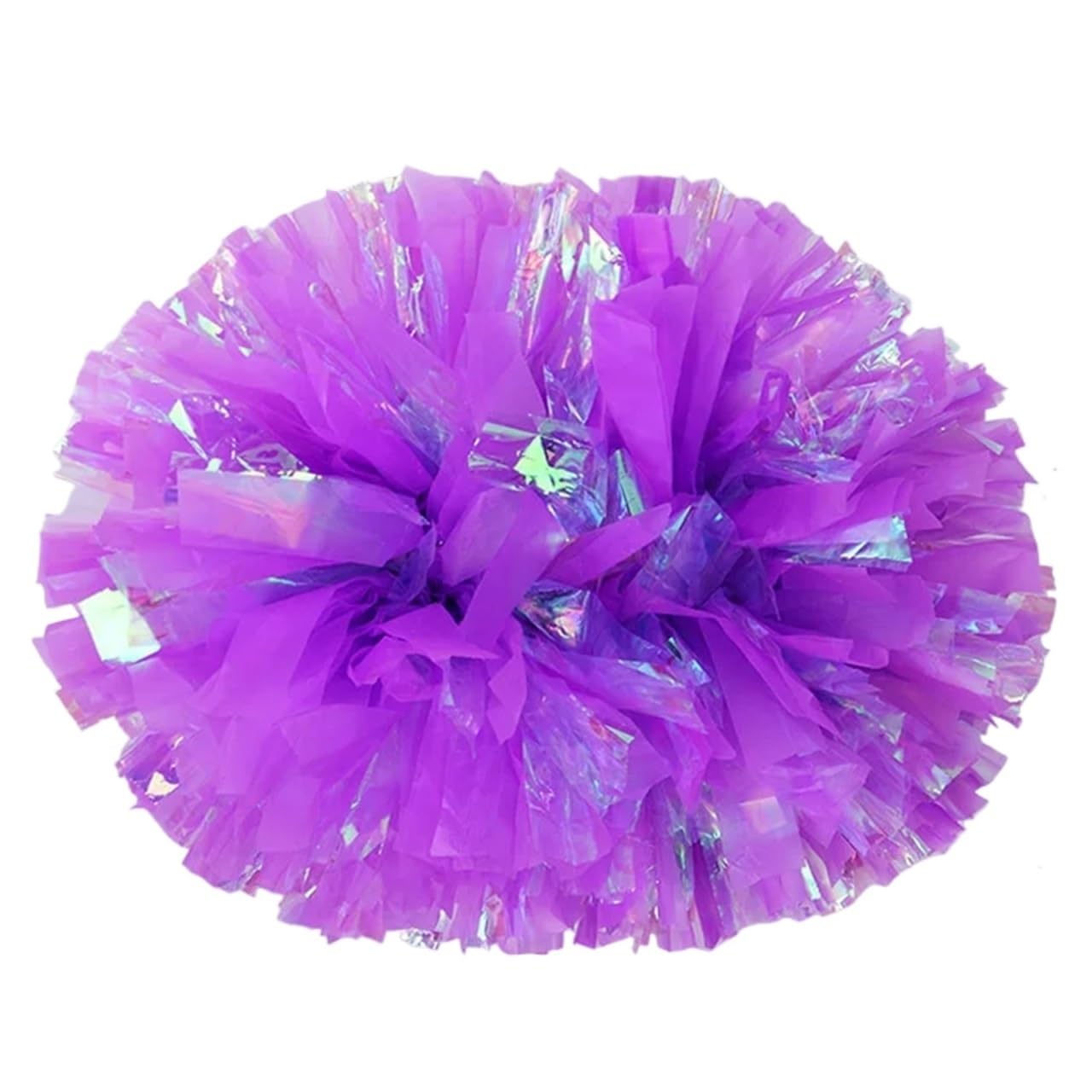 Cheerleader Pompons 10 stück Regenbogen Kunststoff Cheerleader Pom Ppom Mädchen Cheer Tanken Requisiten Cheerleading Pompon Pompons Baton Hhandle NonFading für Sport Cheers(Light Purple)