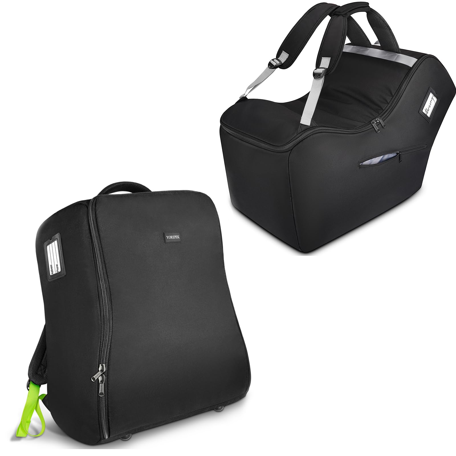 Double Stroller Travel Bag For Airplanes - Gate Check Bag With Shoulder  Straps, Protects Stroller (95x58cm, Black)
