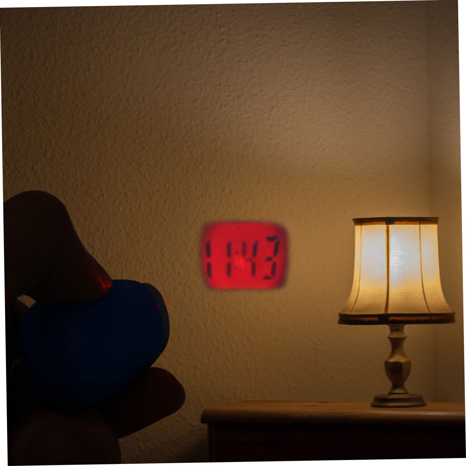 RORPOIR 1pc Creative Mini Led Projection Clock Portable Flashlight Projector for Boy Girl Fun and Functional Digital Clock for Bedrooms and Travel