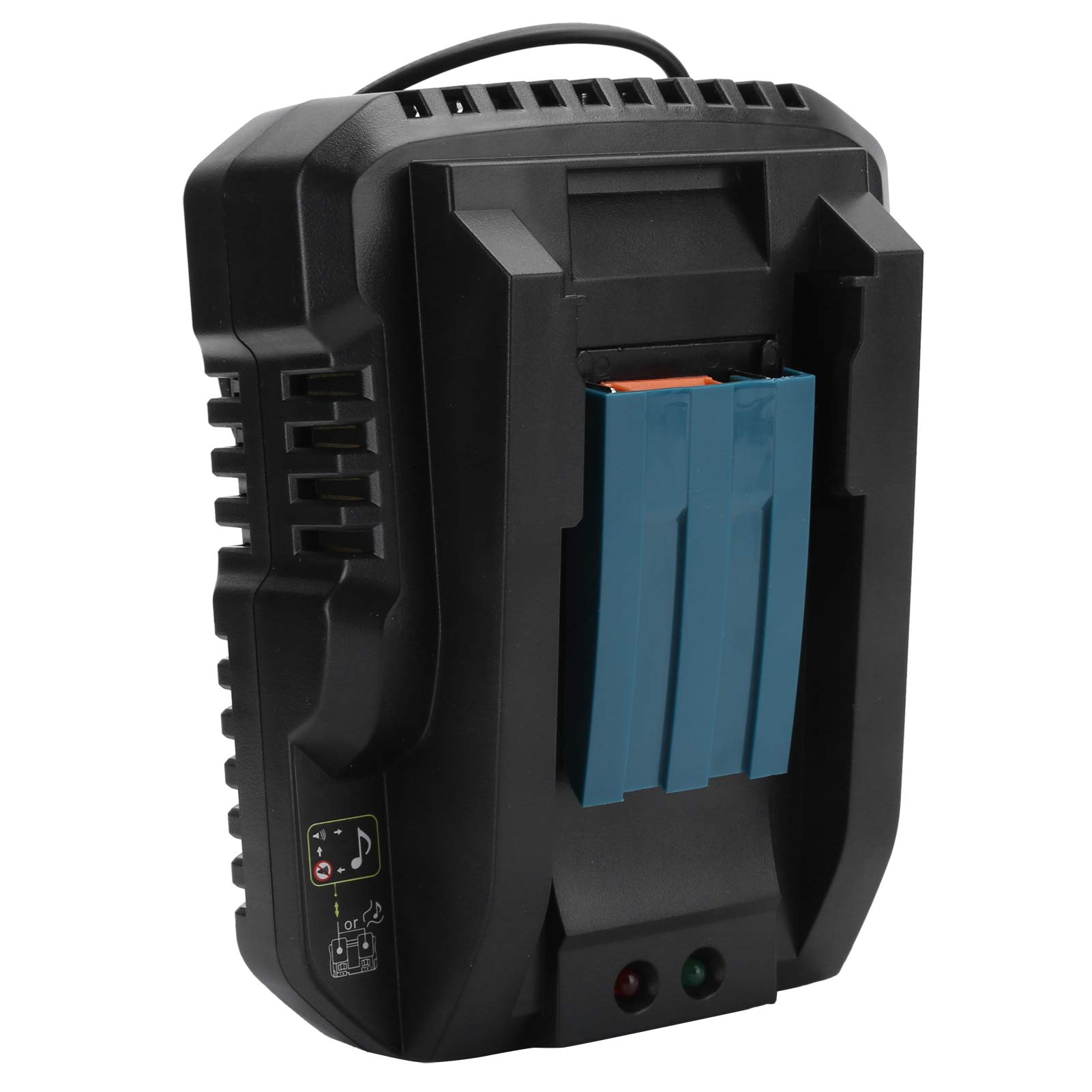 Caricabatterie Al Litio, Ricarica Musicale Incorporata con Promemoria Musicale di Carica Completa per Utensili Elettrici DC18RC 14,4 V 18 V (Spina europea)