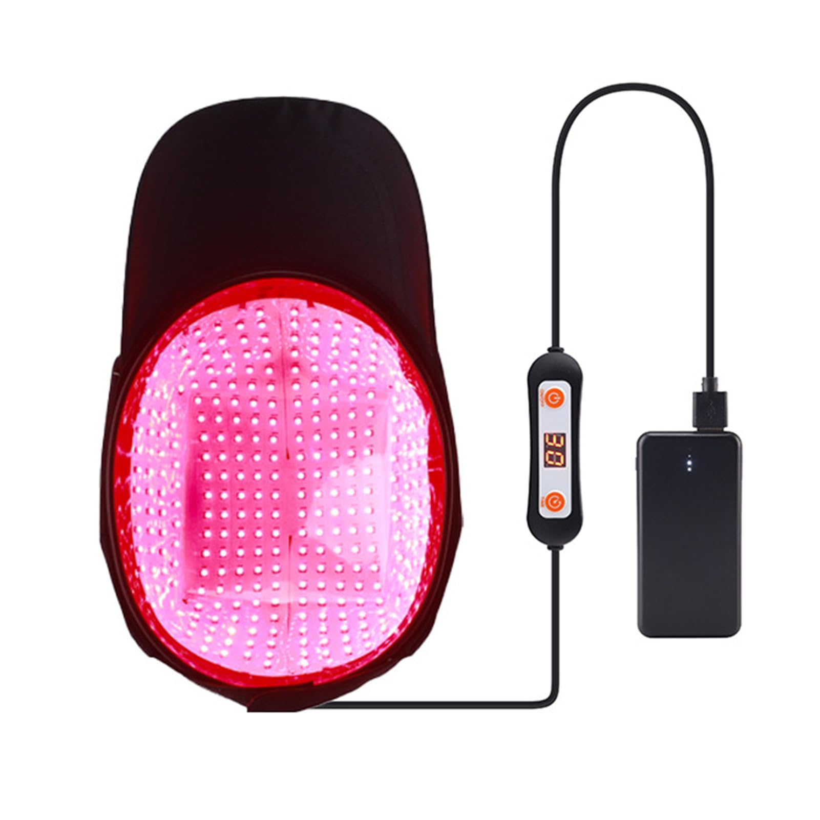 GOURIXIN Terapia de luz roja para el Crecimiento del Cabello, Gorro de Terapia de luz roja de 650 NM con 300 Perlas, función de temporización, 2 Modos de Funcionamiento