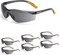Vista 24 de ProtectX Gafas de seguridad para hombres y mujeres, lentes de sol de seguridad con lentes antivaho resistentes a los arañazos, agarres Olympus Blue
