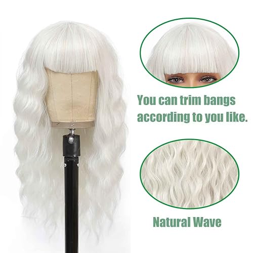 Miniatura 10 de SOKU Peluca ondulada de jengibre con flequillo de aire para mujer, cabello corto de 20 pulgadas, color rojo jengibre, peluca rizada sintética para