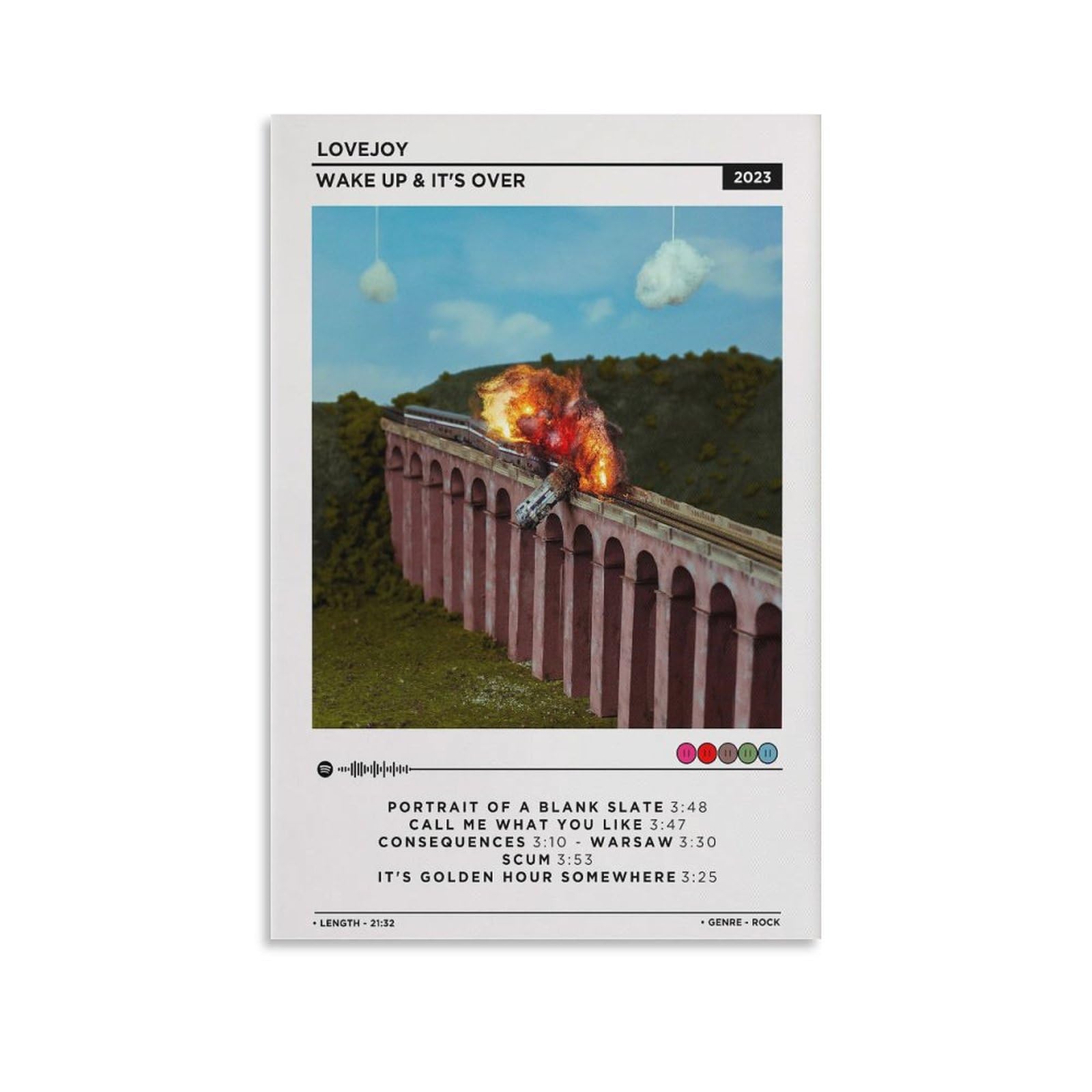 VERMISLovejoy Wake Up It's Over Poster Canvas Poster Wall Decorative Art Painting Living Room Bedroom Decoration Gift Unframe-style-212x18inch(30x45cm)