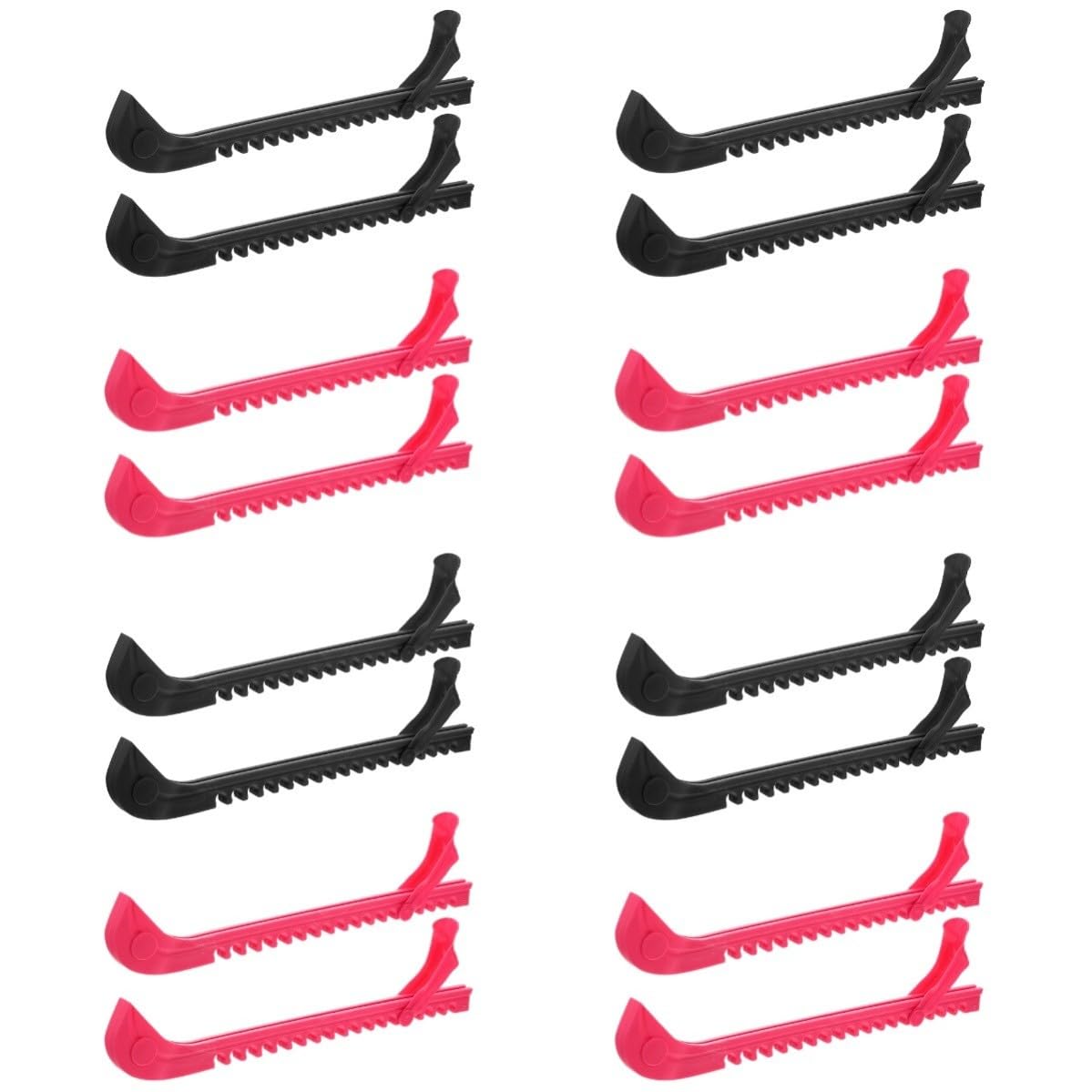 Didiseaon 8 Paires Protections de Lames de Patins à Glace, Noir Rose