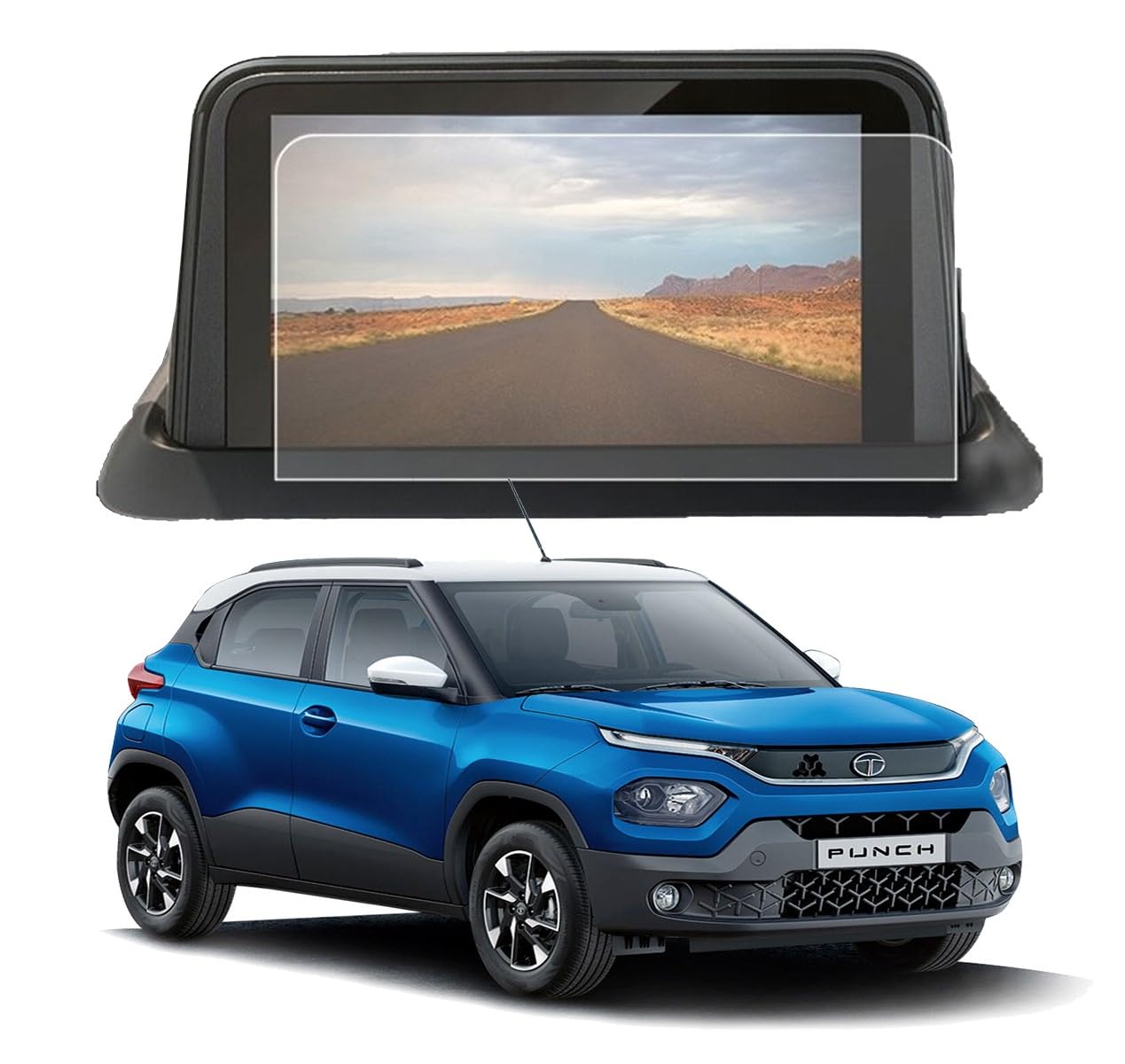 Screen Guard Compatible for Tata Punch Petrol Accomplished Creative & Ev Smart Plus Adventure 7 Inch/Speedometer Screen Protector for Touch Display Gps Music Infotainment System-image-30