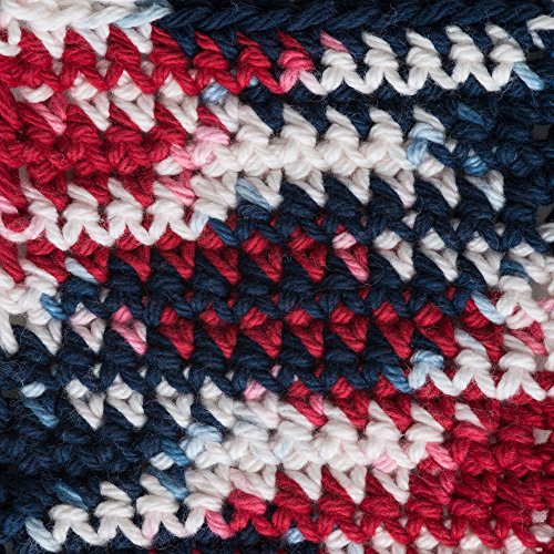 Image of Lily Sugar 'N Cream The Original Ombre Yarn, 2oz, Gauge 4 Medium, 100% Cotton, Red White Blue - Machine Wash & Dry