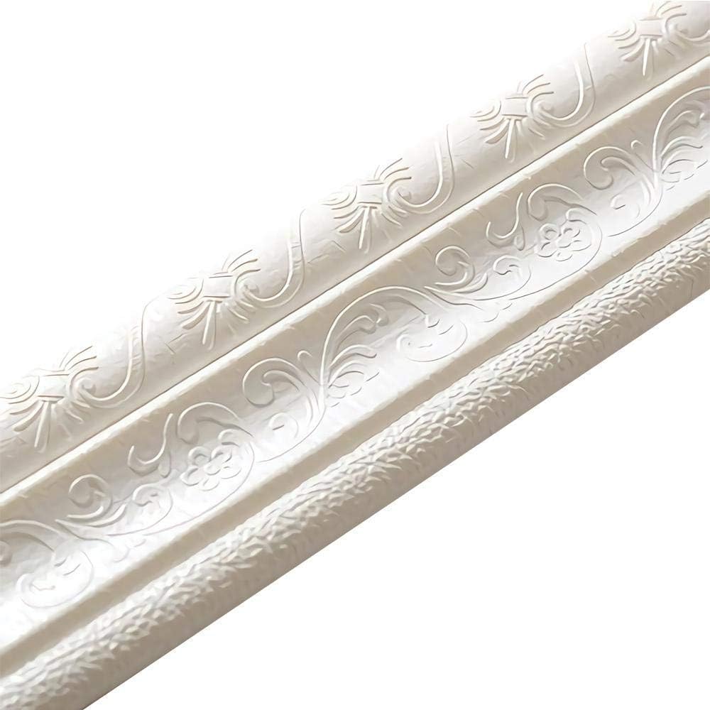 3D Wallpaper Border Peel and Stick, Molding Peel and Stick Wall Border, Self Adhesive Tiles